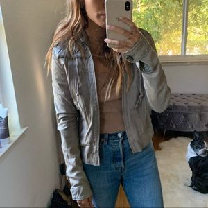 Grey Mike & Chris Leather Jacket